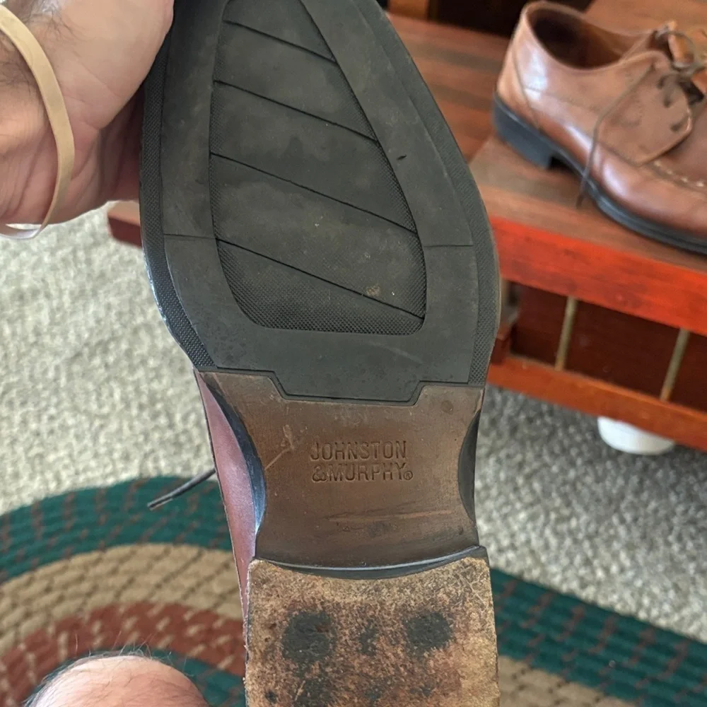 Johnston & Murphy Tan Leather Oxford Dress Shoes